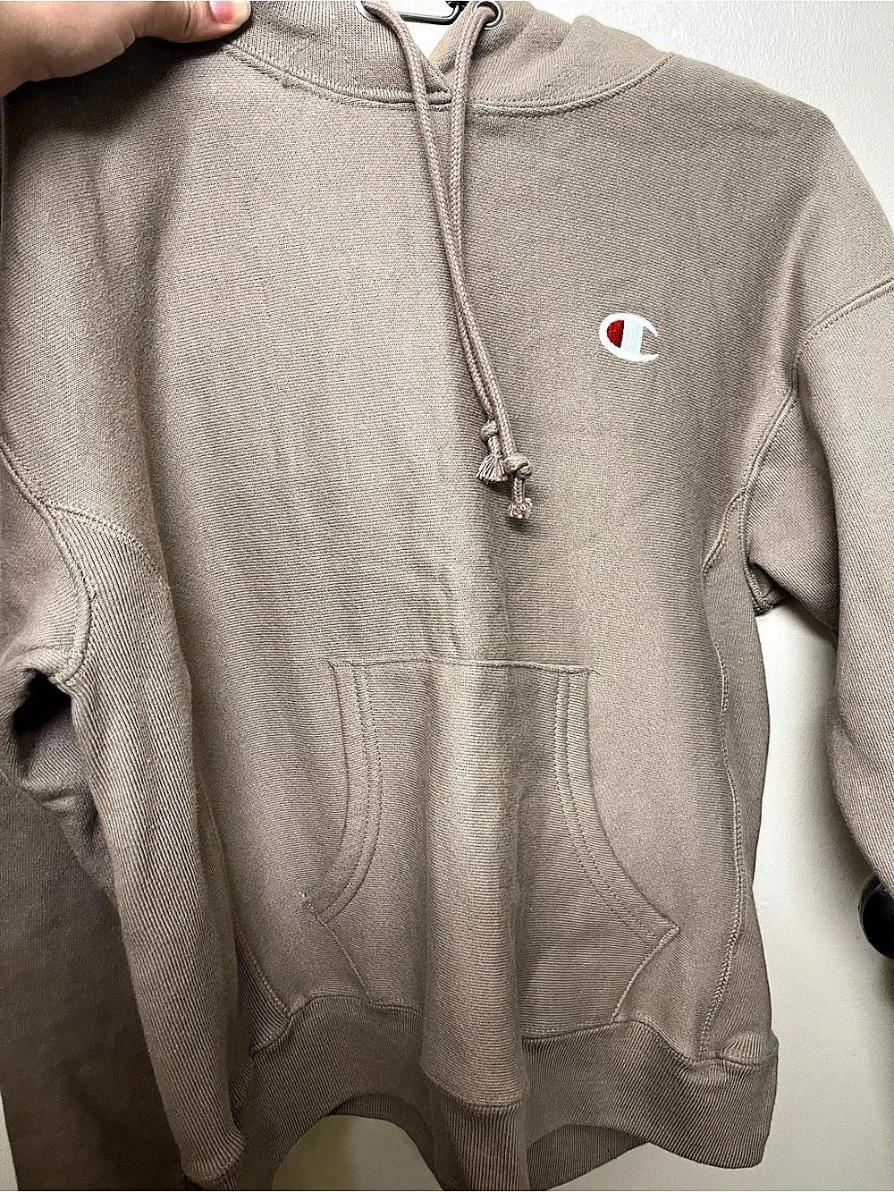 Champion Reverse Weave Pullover Hooded Sweatshirt Brown